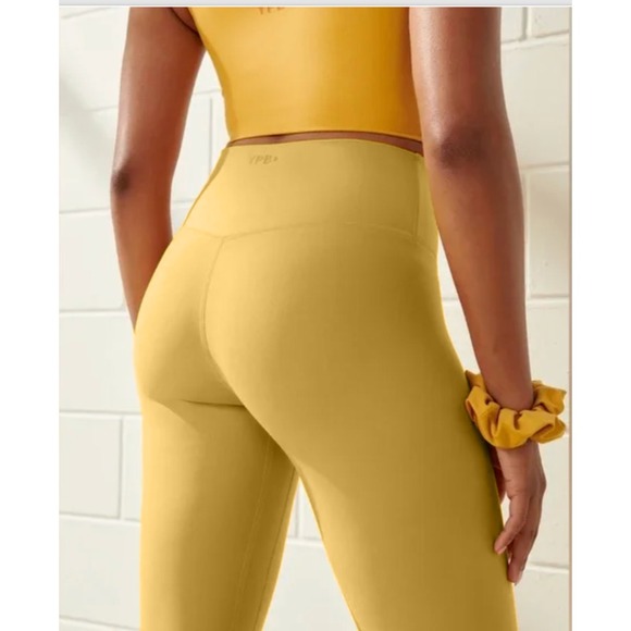 Abercrombie & Fitch YPB Leggings Women 2XL Short Mustard Yellow Curve Love - Picture 1 of 13